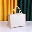Customizable Size Travel Jute Tote Bags | https://www.bestnamebadges.com
