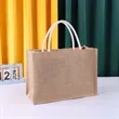 Customizable Size Travel Jute Tote Bags | https://www.bestnamebadges.com