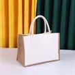 Customizable Size Travel Jute Tote Bags | https://www.bestnamebadges.com