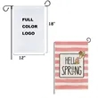 12" x 18" Custom Single Reverse Garden Banner Flag | https://www.bestnamebadges.com