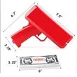 Custom Plastic Money Gun | https://www.bestnamebadges.com