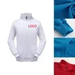 Two Pockets Long Sleeve Loose Hoopless Zipper Sweatshirt | https://www.bestnamebadges.com