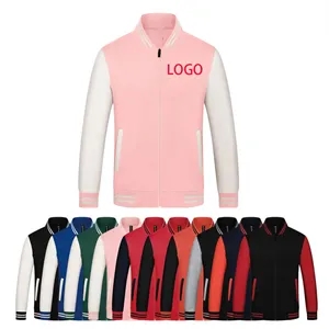 Two Pockets Loose Casual Baseball Jacket Sweatshirt Coat