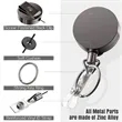 Retractable ID Badge Holder Reel Belt Clip Key Chain Ring | https://www.bestnamebadges.com
