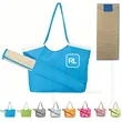 Beach Tote & Straw Mat | https://www.bestnamebadges.com