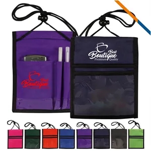 Polyester Lanyard Protector Exhibition Passport Card Holder | https://www.bestnamebadges.com