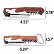 Customizable Mini Wine Bottle Openers With Rosewood Handle | https://www.bestnamebadges.com