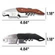 Customizable Mini Wine Bottle Openers With Rosewood Handle | https://www.bestnamebadges.com