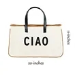 Canvas Tote Bag with Leather Handle | https://www.bestnamebadges.com