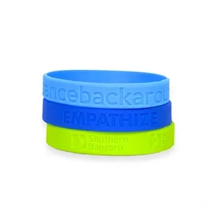 Debossed Silicone Wristband Bracelet-AA | https://www.bestnamebadges.com