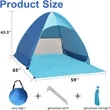 Automatic Pop Up Portable Beach Tent | https://www.bestnamebadges.com