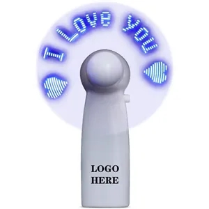 Rechargeable Flash Handheld Mini LED Fan With Message
