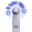 Rechargeable Flash Handheld Mini LED Fan With Message | https://www.bestnamebadges.com