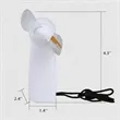 Rechargeable Flash Handheld Mini LED Fan With Message | https://www.bestnamebadges.com