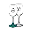 10 oz. Rioja White Colored Glasses W/ Custom Logo | https://www.bestnamebadges.com