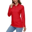 REPREVE® - Women's rPET Performance Quarter Zipper | https://www.bestnamebadges.com