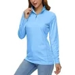 REPREVE® - Women's rPET Performance Quarter Zipper | https://www.bestnamebadges.com