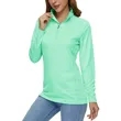 REPREVE® - Women's rPET Performance Quarter Zipper | https://www.bestnamebadges.com