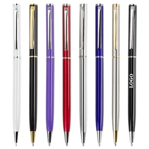 Slim Twist Signature Gel Black Ink Metal Ballpoint Pen
