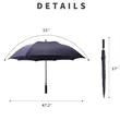 Automatic Open Folding Golf Windproof Waterproof Umbrella | https://www.bestnamebadges.com