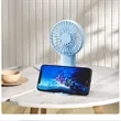 Mini USB Rechargeable Handheld Phone Holder Desk Fan | https://www.bestnamebadges.com