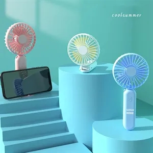 Mini USB Rechargeable  Foldable Handheld Lanyard Desk Fan