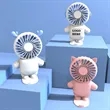 Mini USB Rechargeable Handheld Phone Holder Desk Fan | https://www.bestnamebadges.com