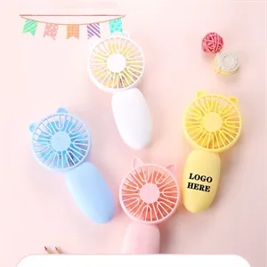 Mini USB Rechargeable Handheld Cute Desk Fan