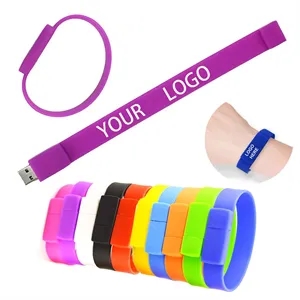 USB Silicone Bracelet Custom Wristbands