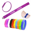 USB Silicone Bracelet Custom Wristbands | https://www.bestnamebadges.com