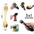 5-In-1 Stainless Steel Multi-Function Fork Knife | https://www.bestnamebadges.com
