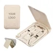 Wheat Straw Charging Line Multi-Connector Set Phone Holder | https://www.bestnamebadges.com