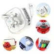 Square 3-In-1 Data Cable Portable Retractable Box | https://www.bestnamebadges.com