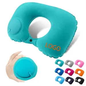 Tool Free U Shaped Inflatable Neck Pillow
