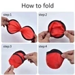Custom Portable Foldable Polyester Hand Held Disc Fan | https://www.bestnamebadges.com