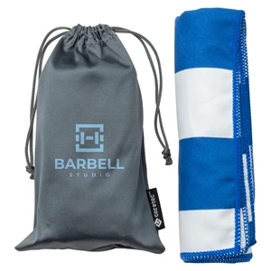 Fairway 15- x 30- Striped Microfiber Sports Towel with Carry