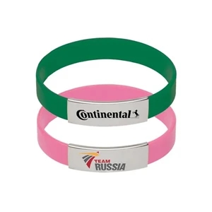 Metal Clip Silicon Wristbands-A | https://www.bestnamebadges.com