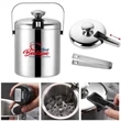 Double Walled Metal Ice Buckets with Tong | https://www.bestnamebadges.com