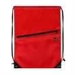 Drawstring Backpack with Front Zipper Pocket | https://www.bestnamebadges.com