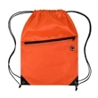 Drawstring Backpack with Front Zipper Pocket | https://www.bestnamebadges.com