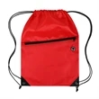 Drawstring Backpack with Front Zipper Pocket | https://www.bestnamebadges.com