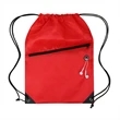 Drawstring Backpack With Front Zipper Pocket (Ocean) | https://www.bestnamebadges.com