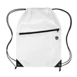 Drawstring Backpack With Front Zipper Pocket (Ocean) | https://www.bestnamebadges.com