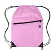 Drawstring Backpack With Front Zipper Pocket (Ocean) | https://www.bestnamebadges.com