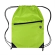 Drawstring Backpack With Front Zipper Pocket (Ocean) | https://www.bestnamebadges.com