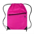 Drawstring Backpack With Front Zipper Pocket (Ocean) | https://www.bestnamebadges.com