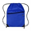 Drawstring Backpack With Front Zipper Pocket (Ocean) | https://www.bestnamebadges.com