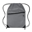 Drawstring Backpack With Front Zipper Pocket (Ocean) | https://www.bestnamebadges.com