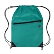 Drawstring Backpack With Front Zipper Pocket (Ocean) | https://www.bestnamebadges.com
