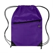 Drawstring Backpack With Front Zipper Pocket (Ocean) | https://www.bestnamebadges.com